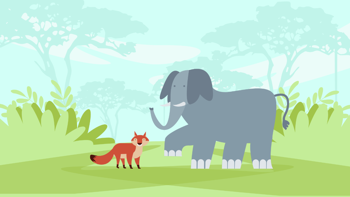 World Wildlife Day Cartoon Background Template