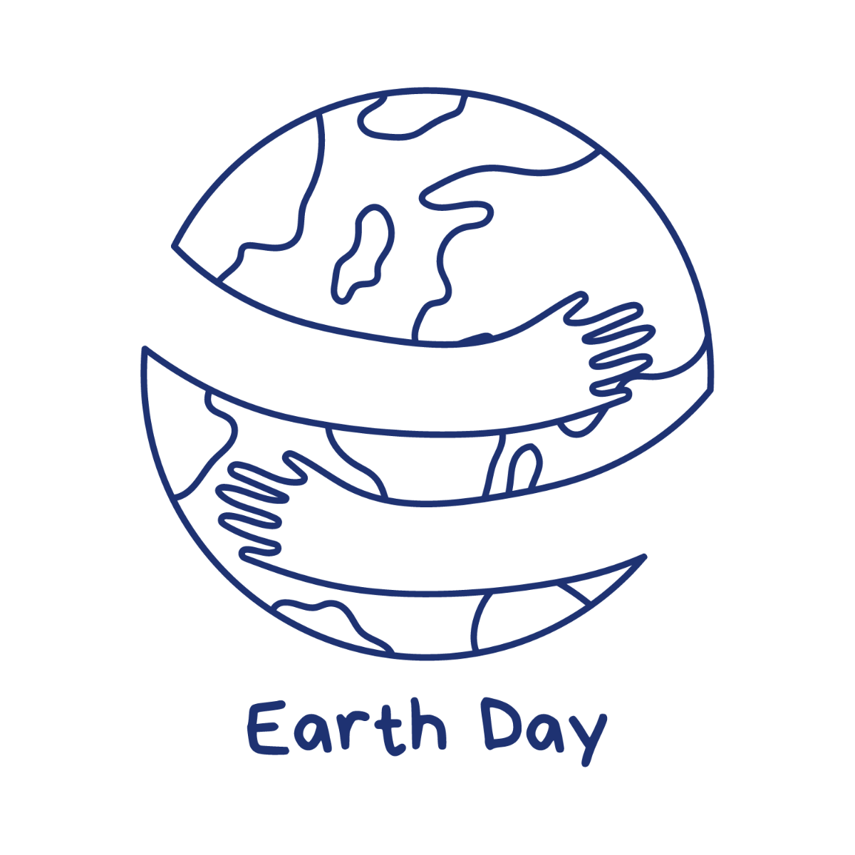 Earth Day Drawing Vector Template