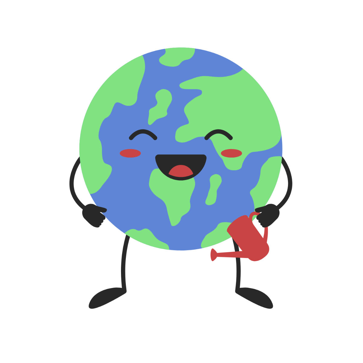 Earth Day Cartoon Vector Template