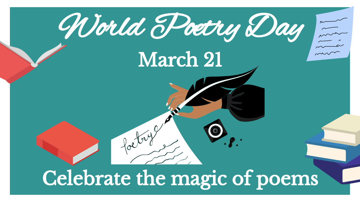 World Poetry Day Flyer Background Template
