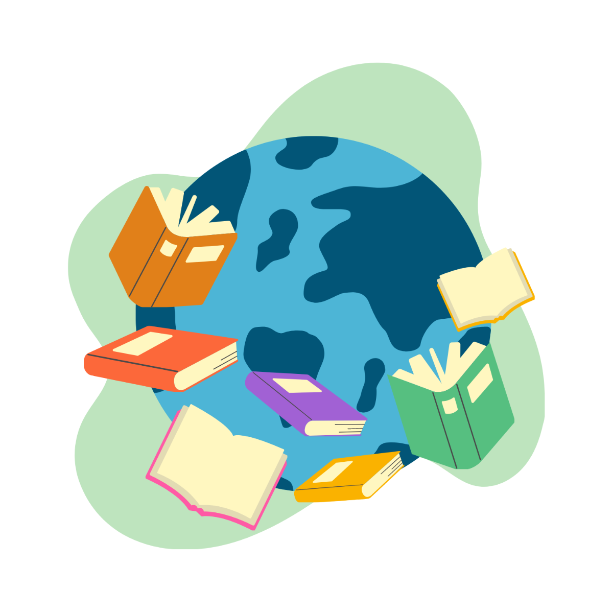 Free World Book Day Vector Template
