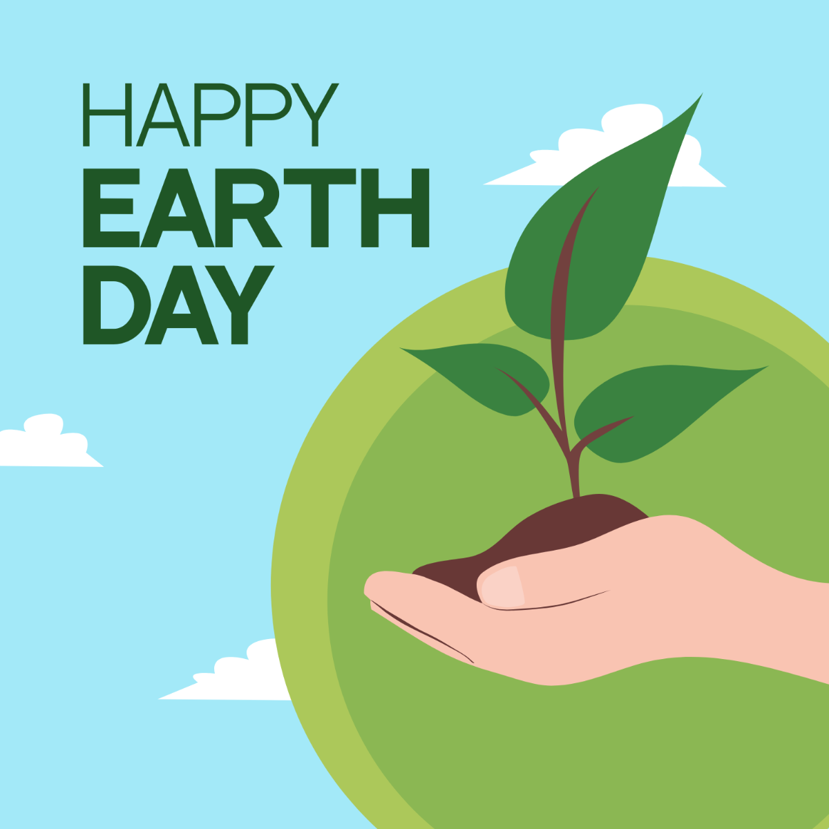 Earth Day Celebration Vector Template