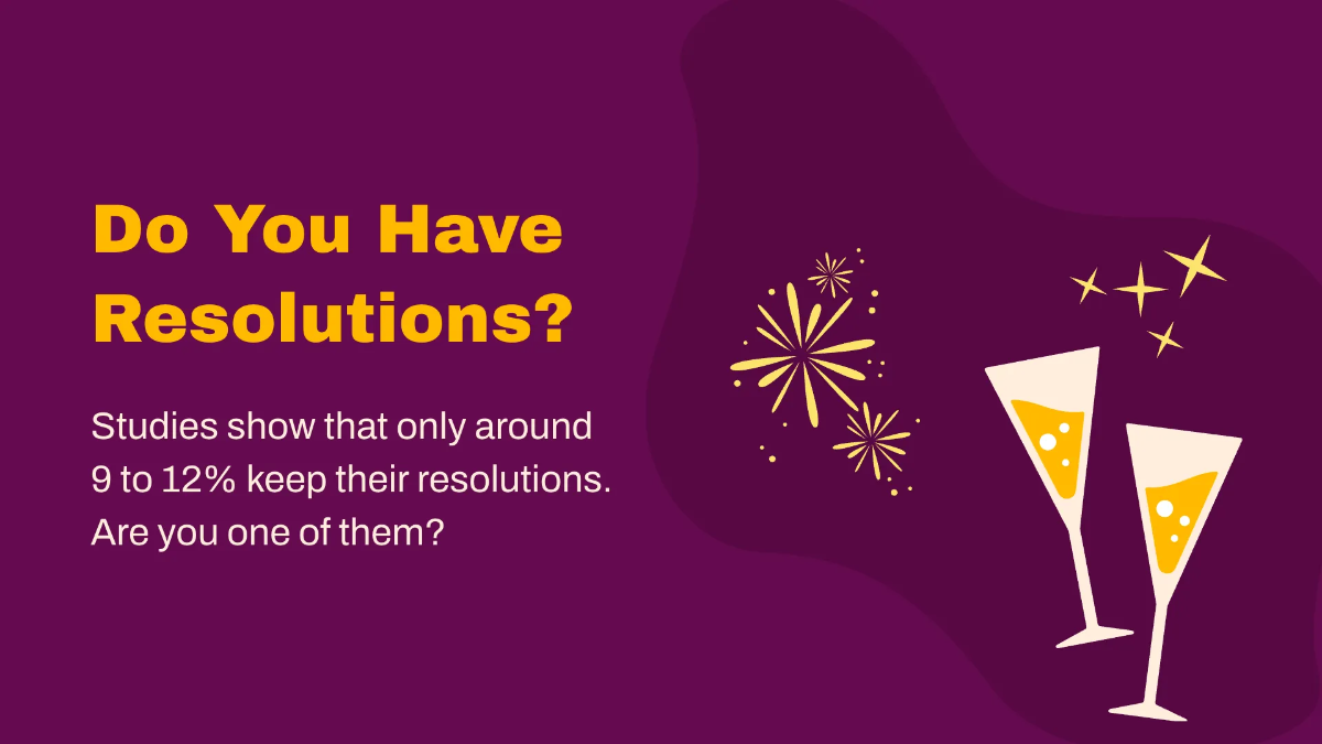 Free Happy New Year's Day Presentation Template to Edit Online