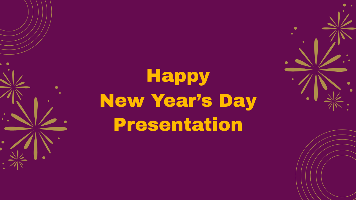 Happy New Year's Day Presentation Template