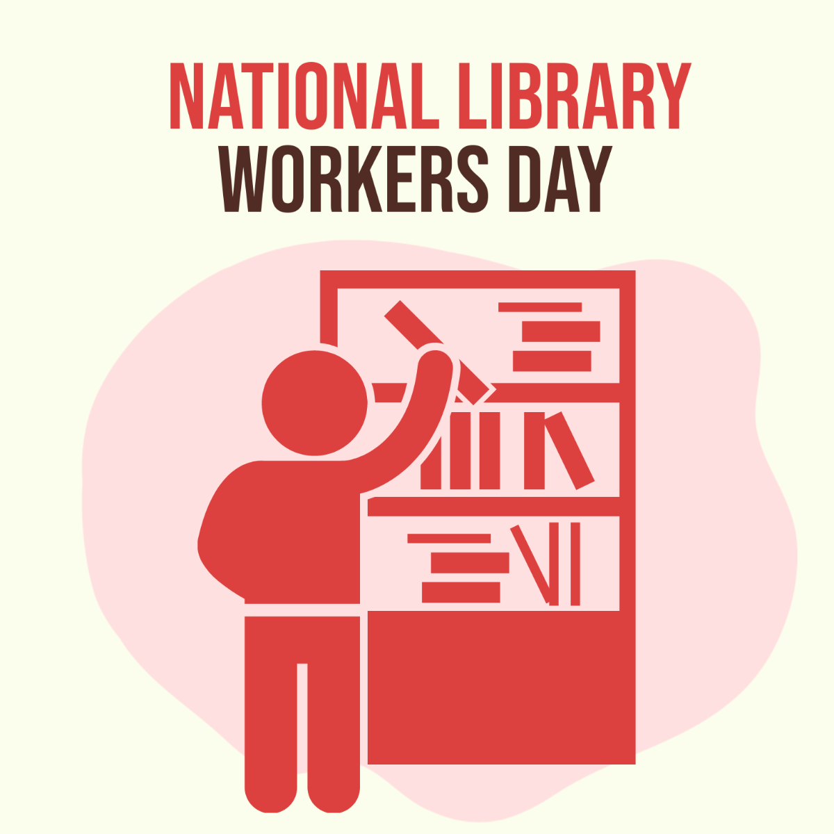 Free National Library Workers Day Vector Template