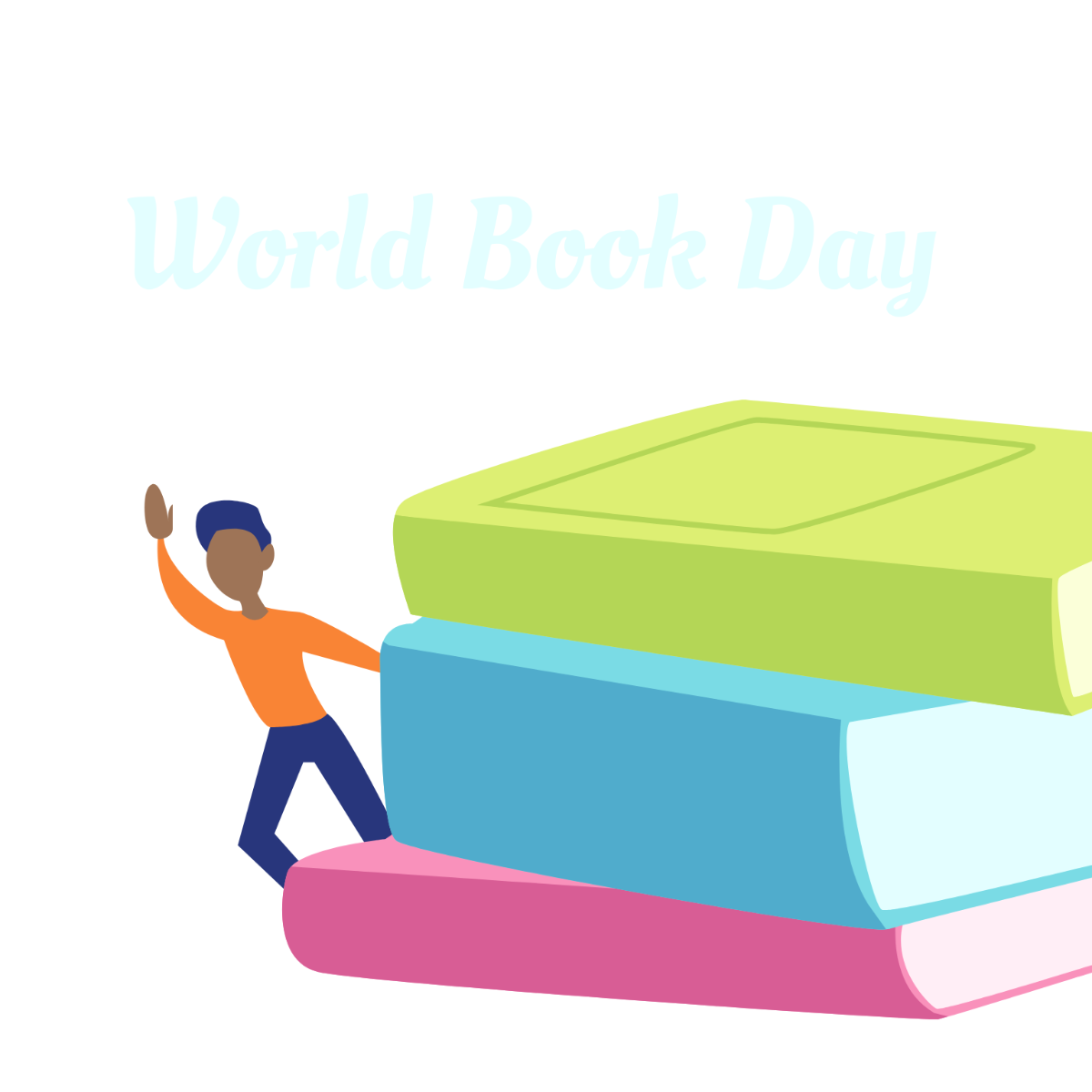 Free World Book Day Celebration Vector Template