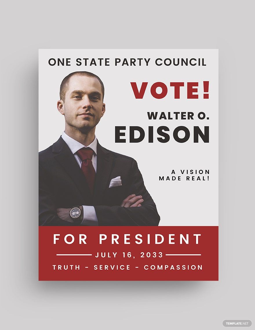 Vote Election Flyer Template Illustrator, InDesign, Word, Apple Pages, PSD, Publisher