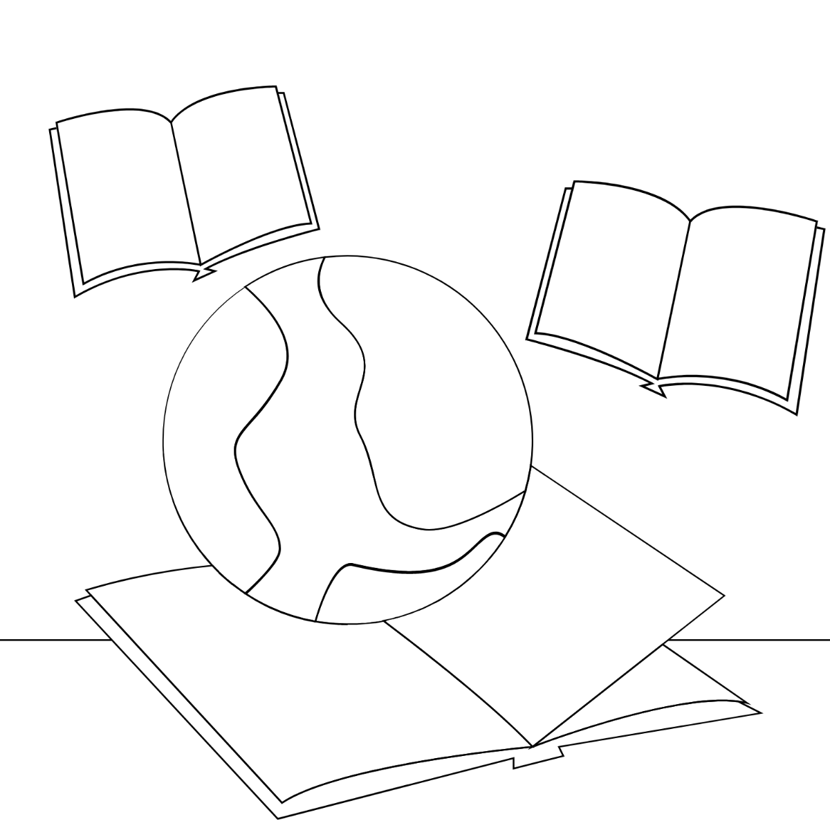 World Book Day Drawing Vector
