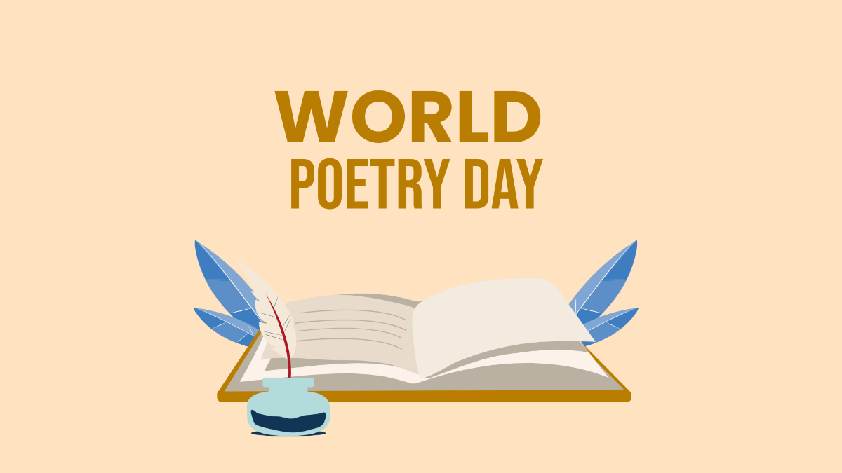 World Poetry Day Background Template