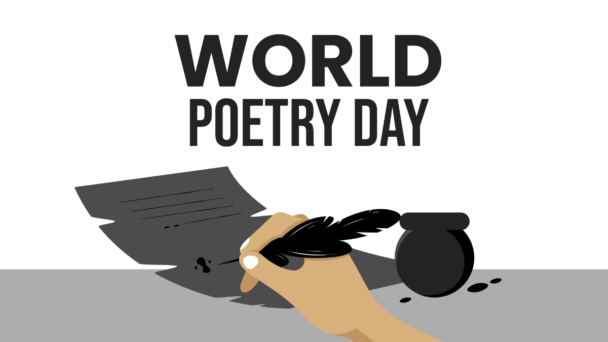 World Poetry Day Image Background Template