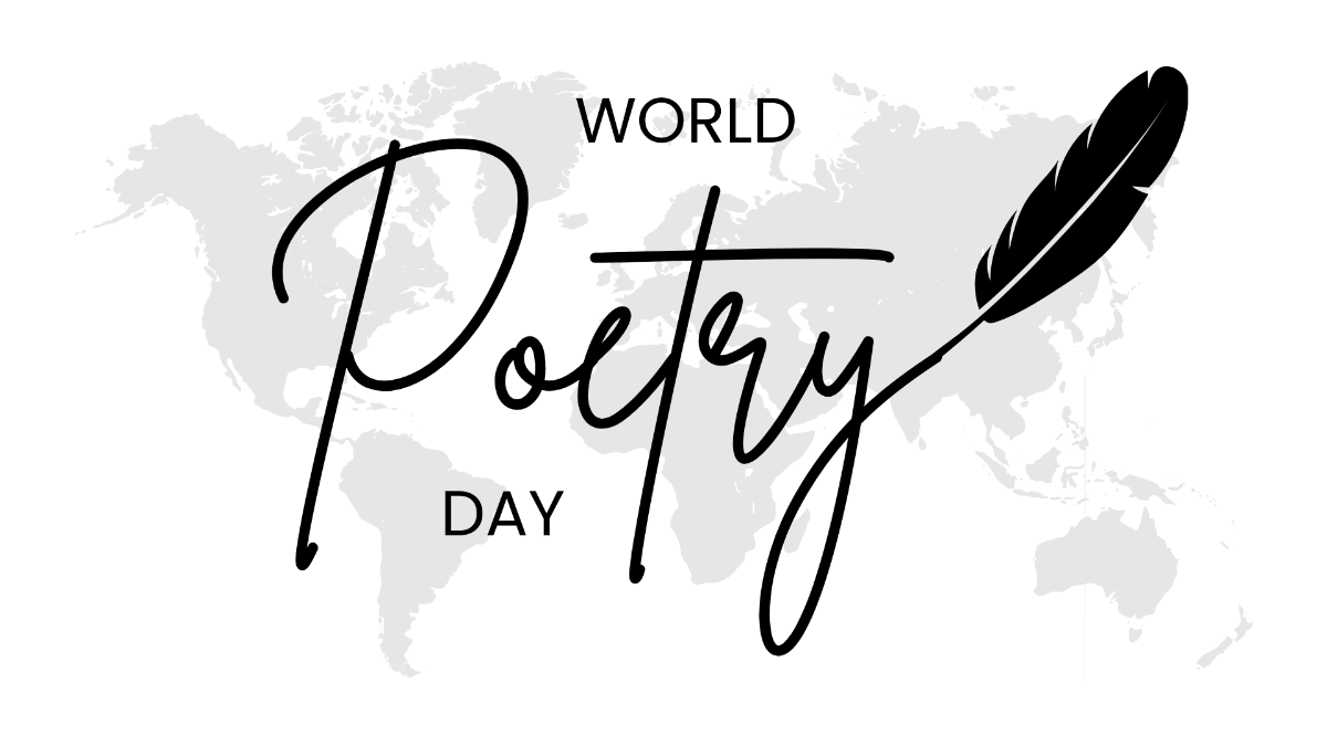 World Poetry Day Design Background Template