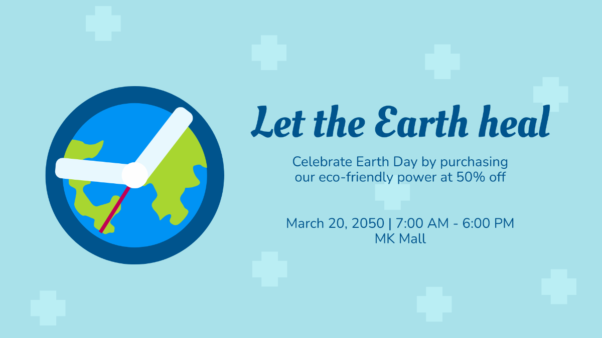 Earth Hour Flyer Background Template
