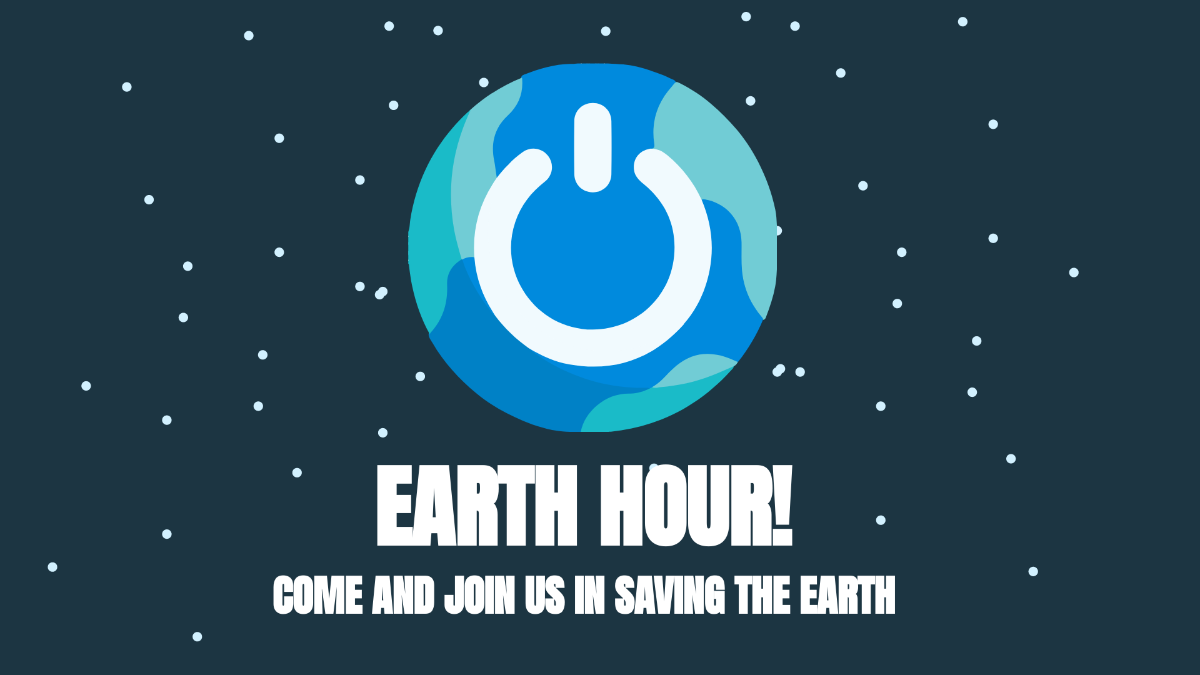 Earth Hour Invitation Background Template