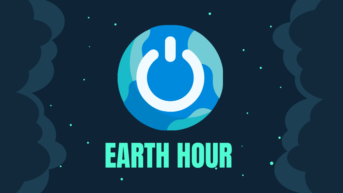 Earth Hour Image Background Template