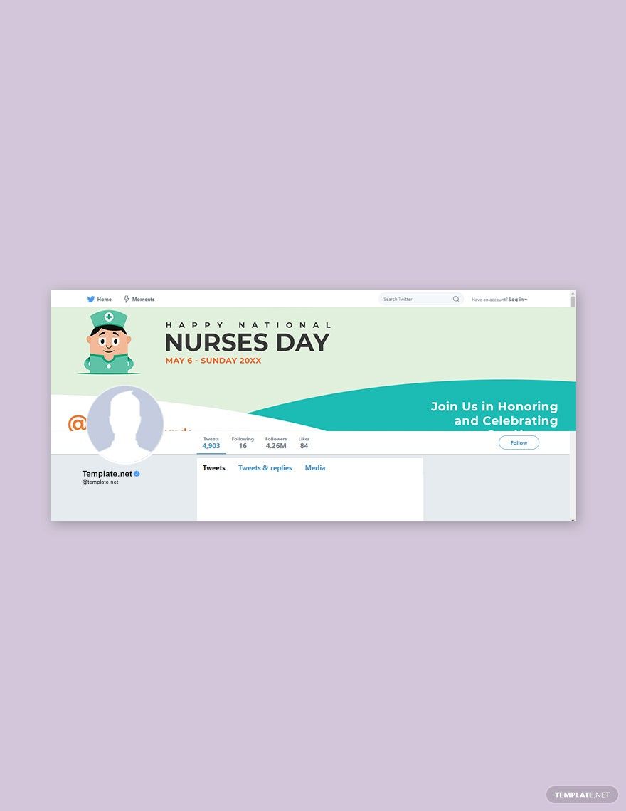 Free Nurses Day Twitter Header Cover Template