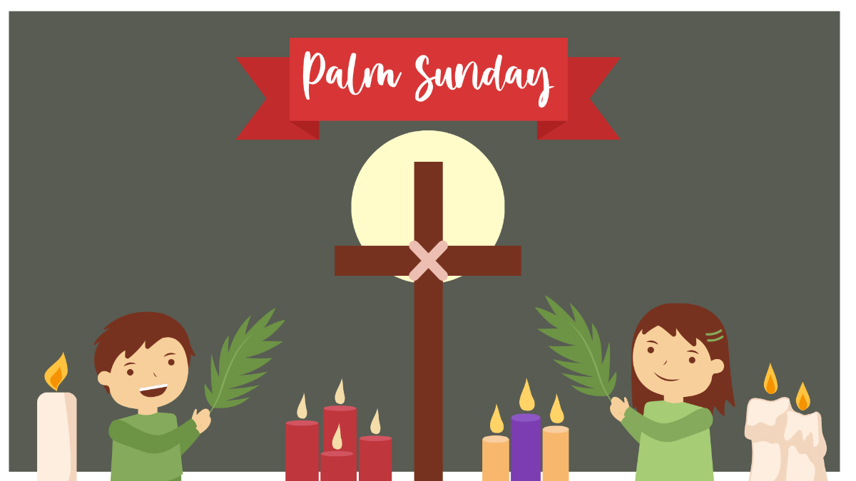 Palm Sunday Vector Background Template