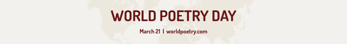 World Poetry Day Website Banner Template