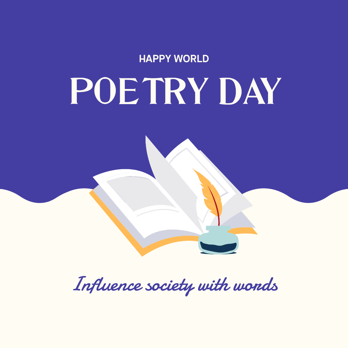 World Poetry Day Instagram Post Template