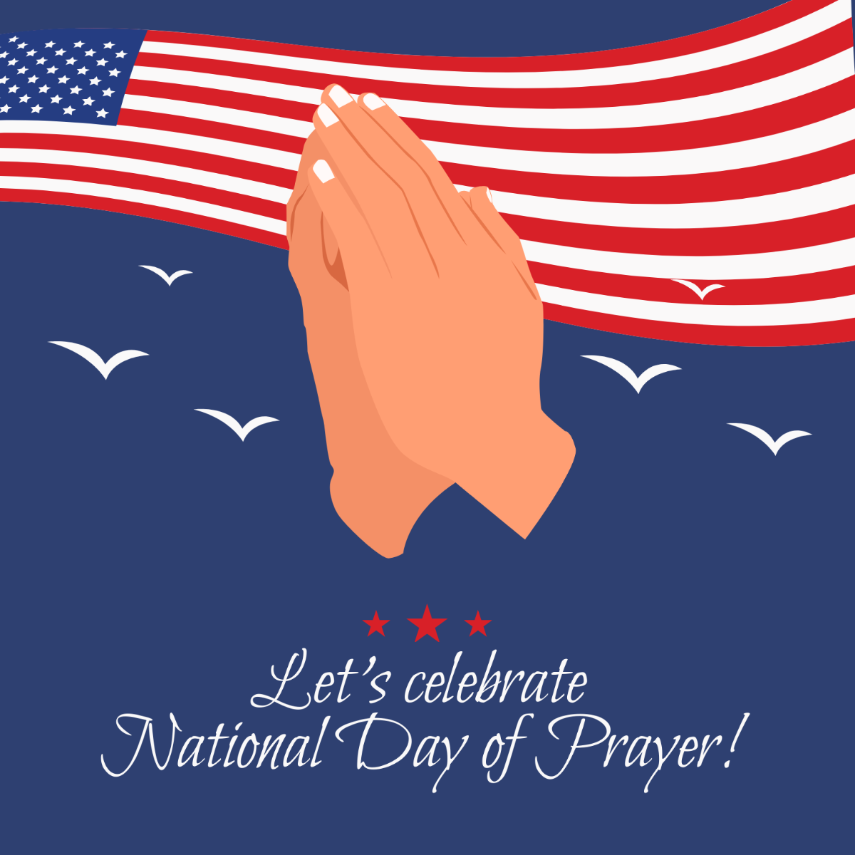 National Day of Prayer Celebration Vector Template