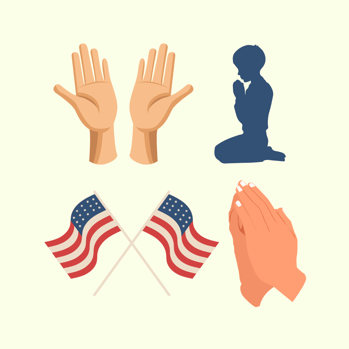 National Day of Prayer Clipart Vector Template
