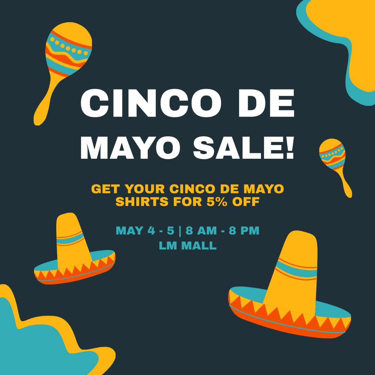 Cinco de Mayo Flyer Vector Template - Edit Online & Download