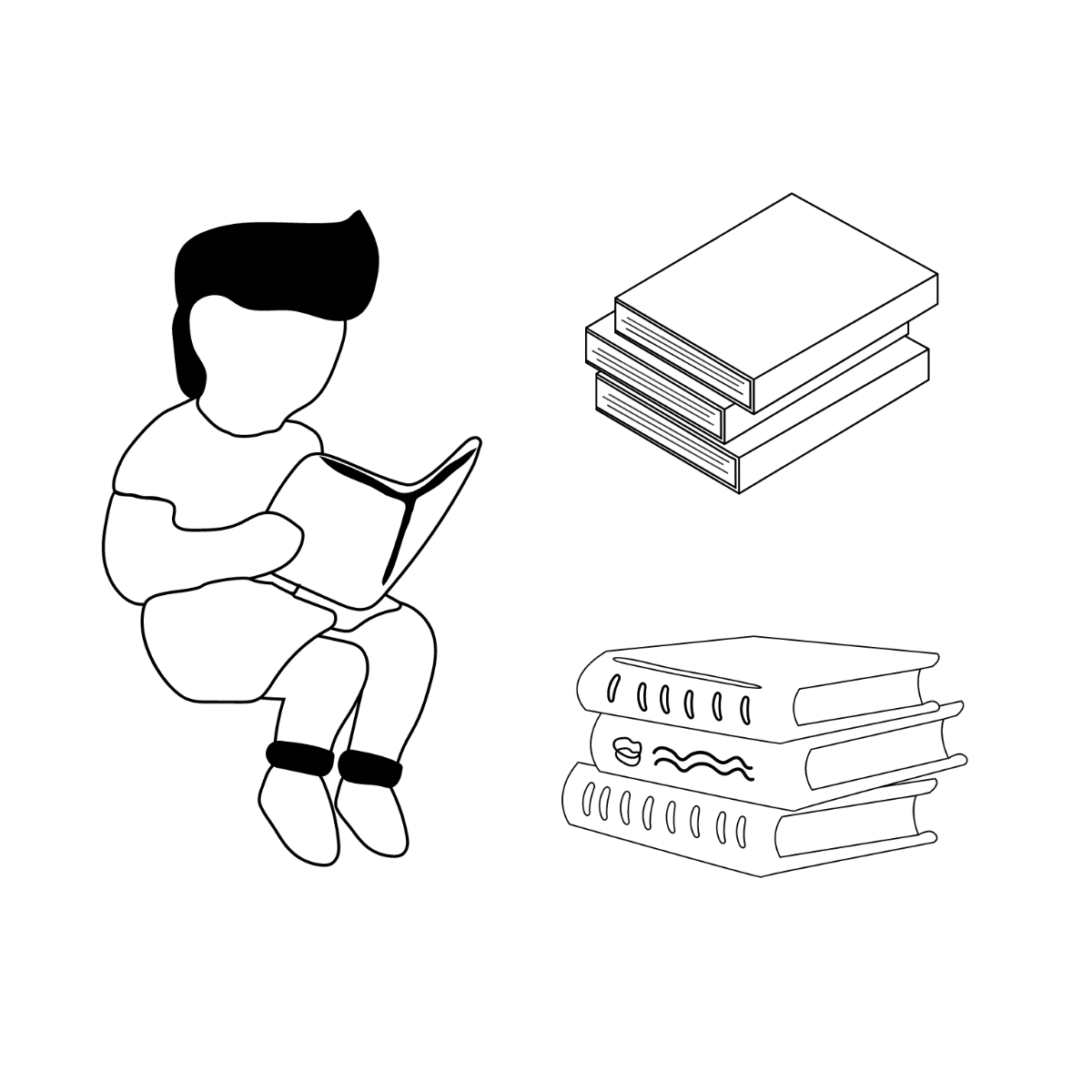 Baby Boy Reading PRINT OR ORIGINAL Pencil Sketch - Etsy Sweden