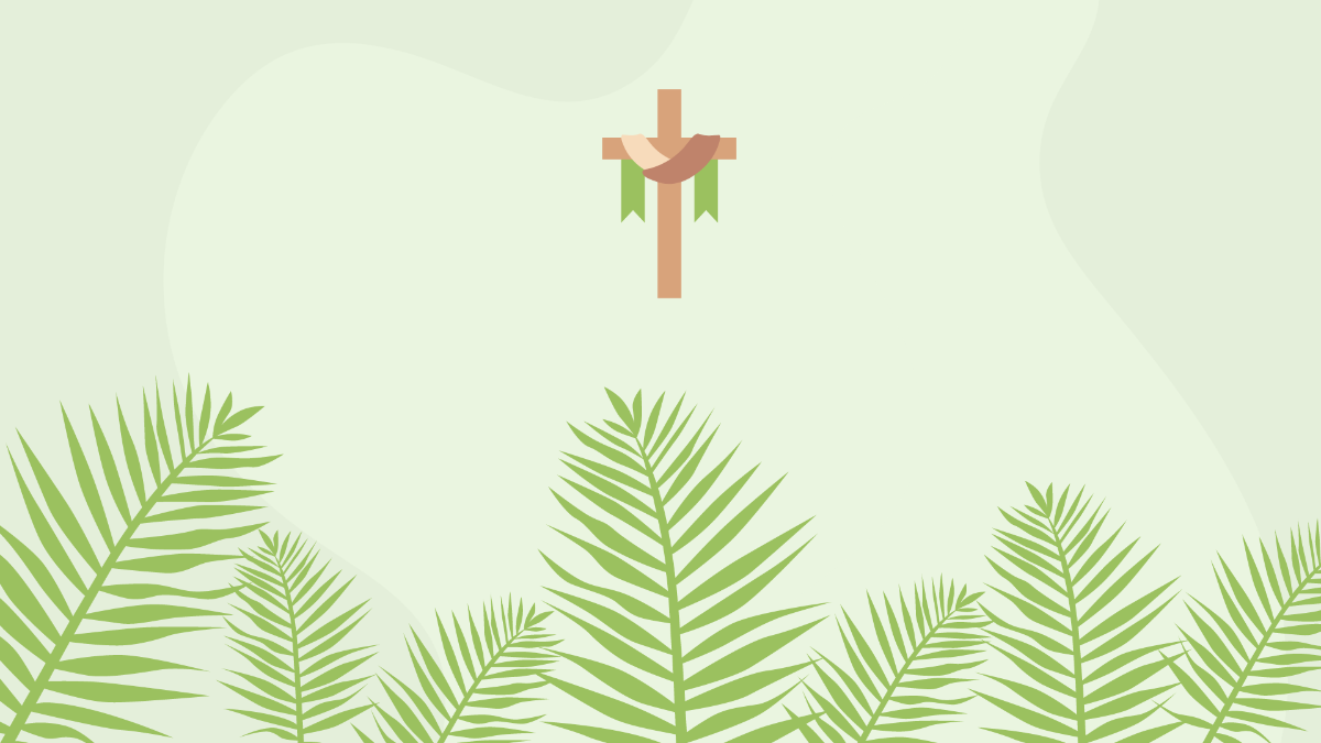 Palm Sunday Banner Background Template