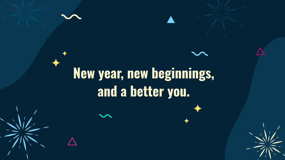 Free New Year Cards Presentation Template to Edit Online