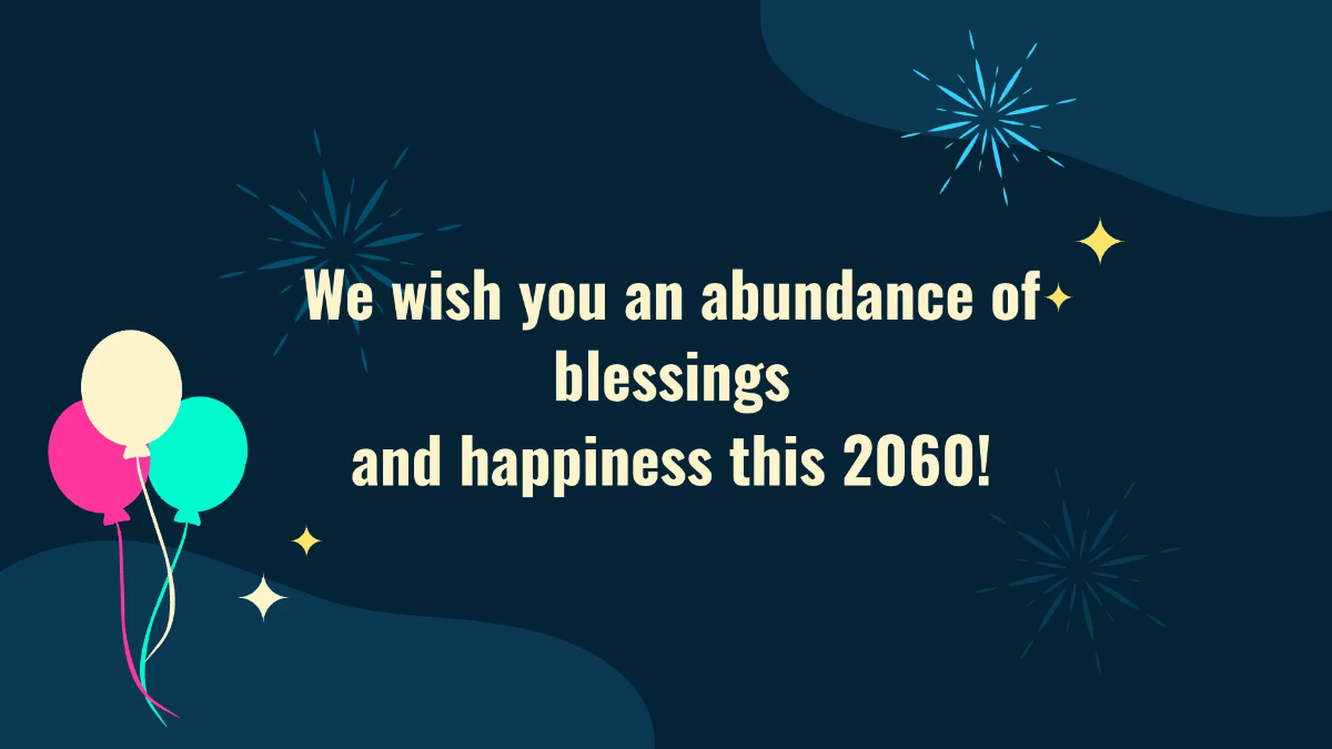 Free New Year Cards Presentation Template to Edit Online