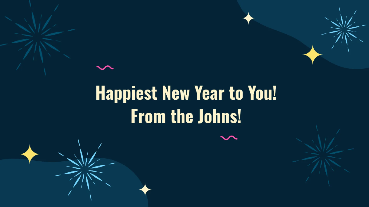 Free New Year Cards Presentation Template to Edit Online