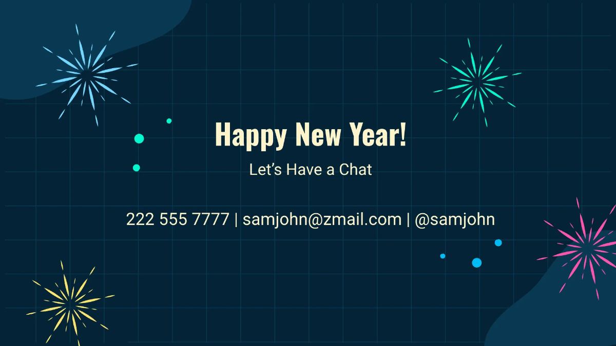 Free New Year Cards Presentation Template to Edit Online