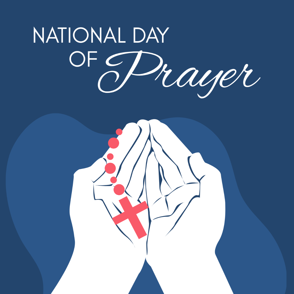 National Day of Prayer Illustration Template