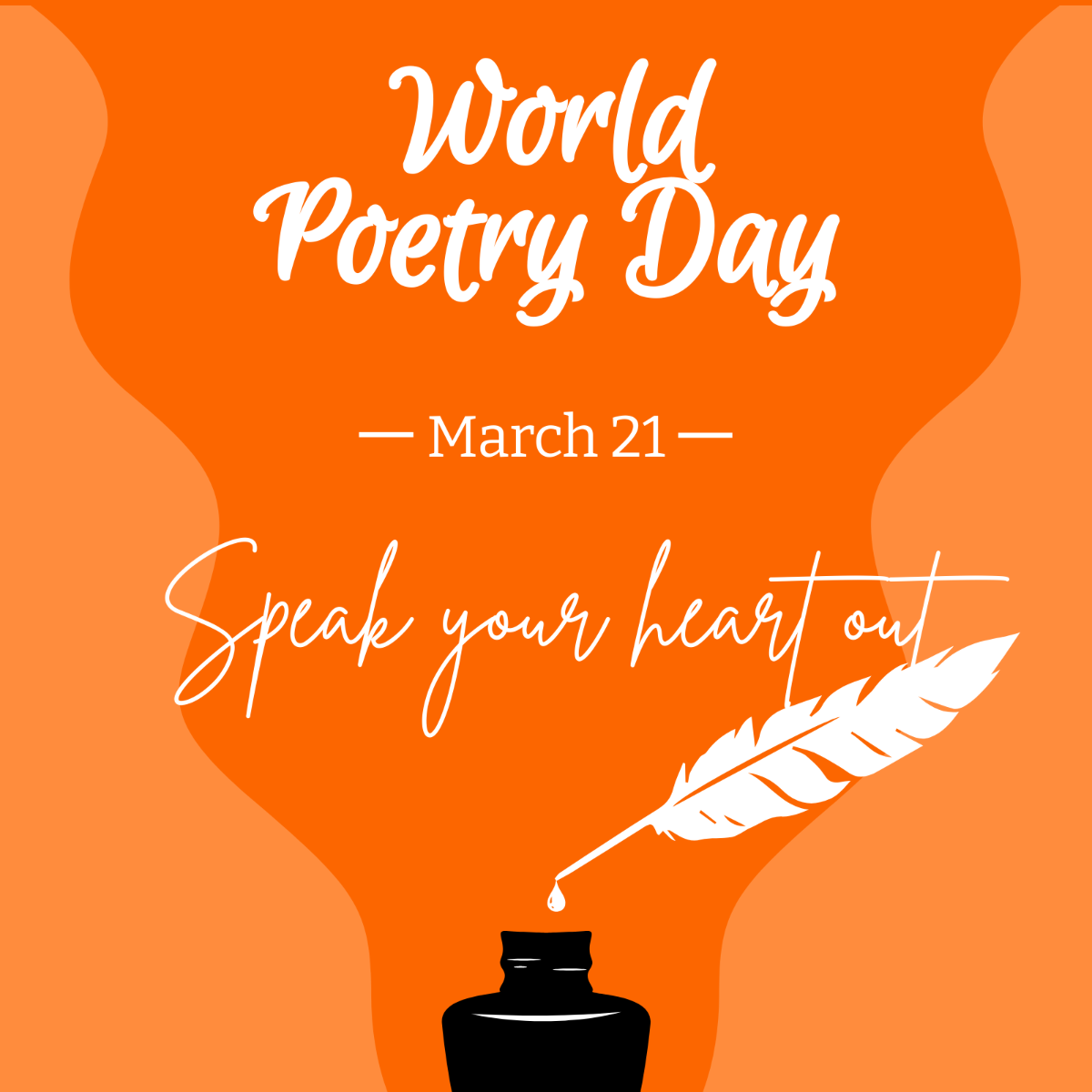 World Poetry Day Whatsapp Post Template