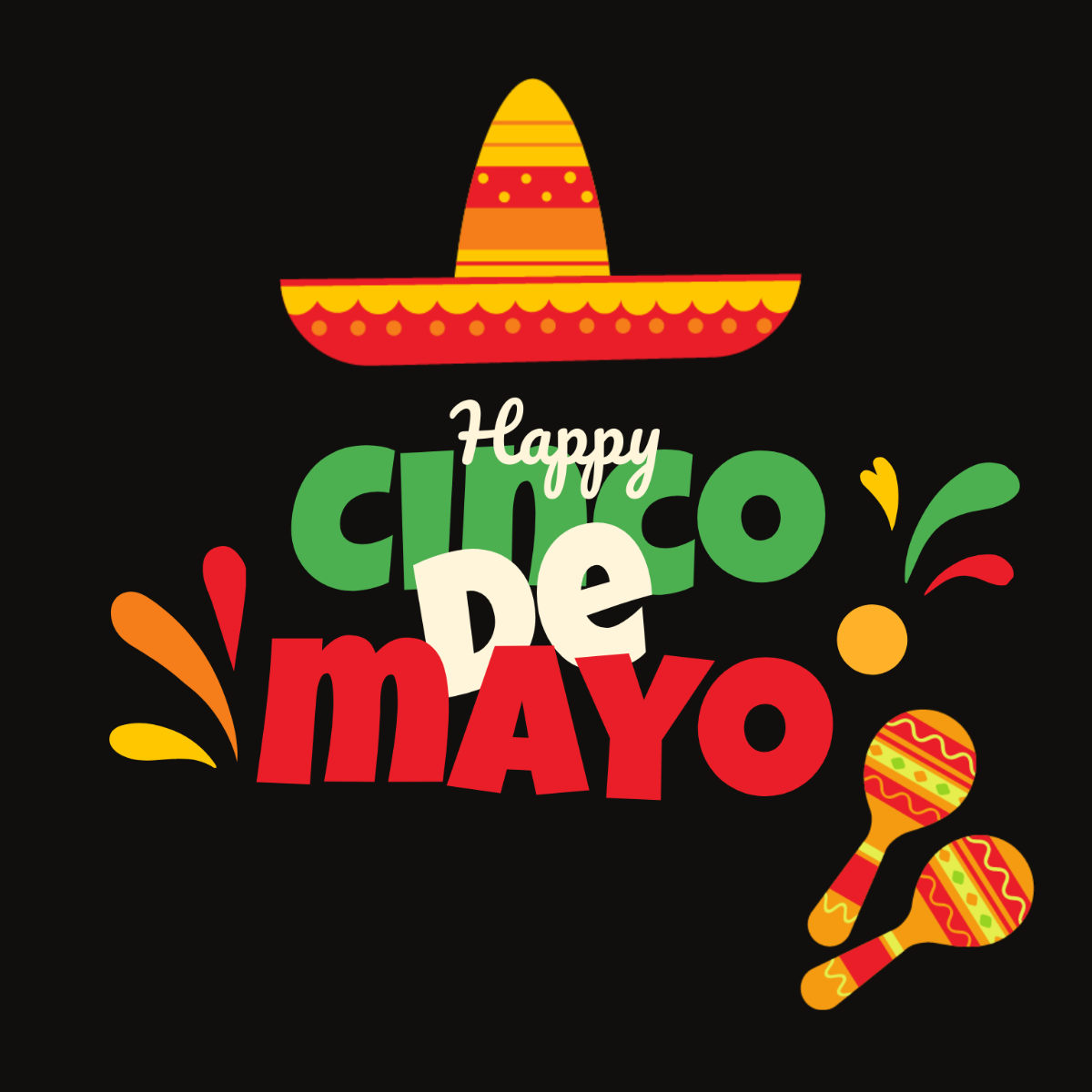 Happy Cinco de Mayo Illustration Template