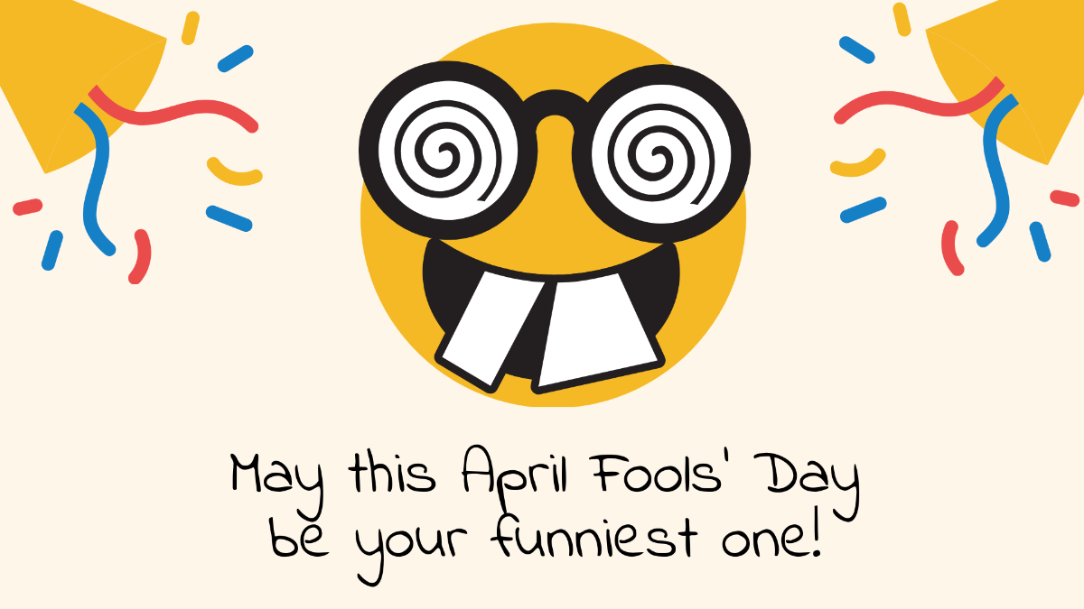 Free April Fools' Day Wishes Background Template