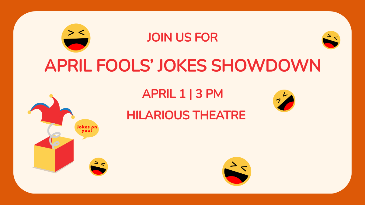 Free April Fools' Day Invitation Background Template