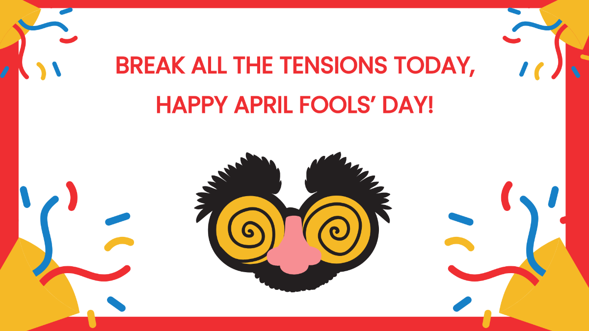 Free April Fools' Day Greeting Card Background Template