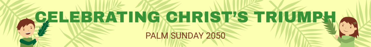 Palm Sunday Website Banner Template