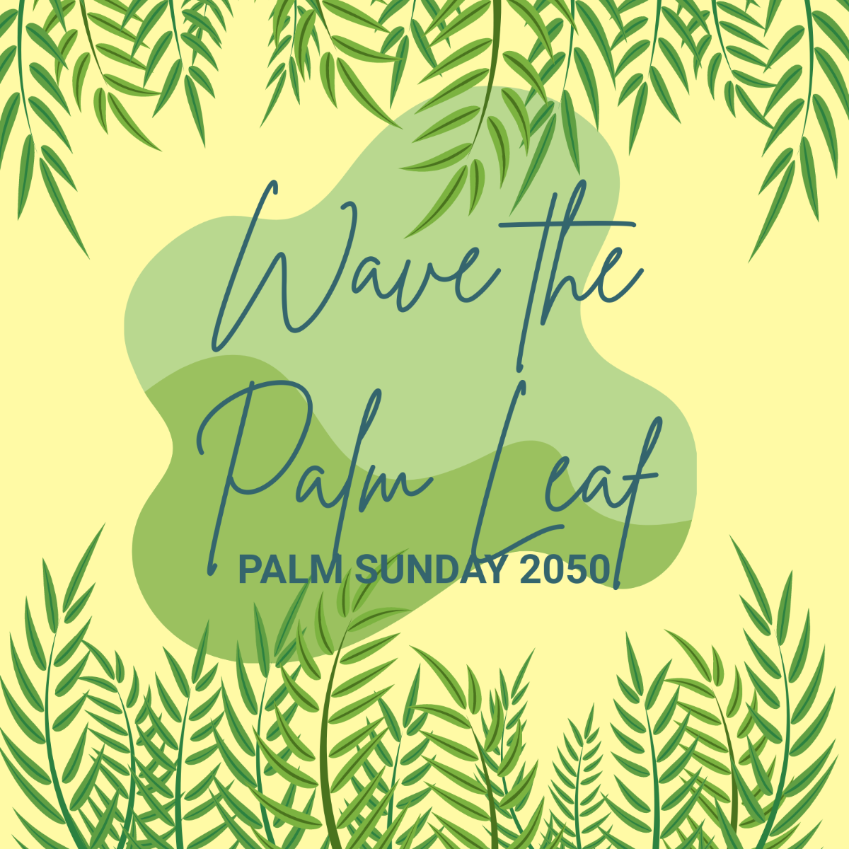 Palm Sunday WhatsApp Post Template