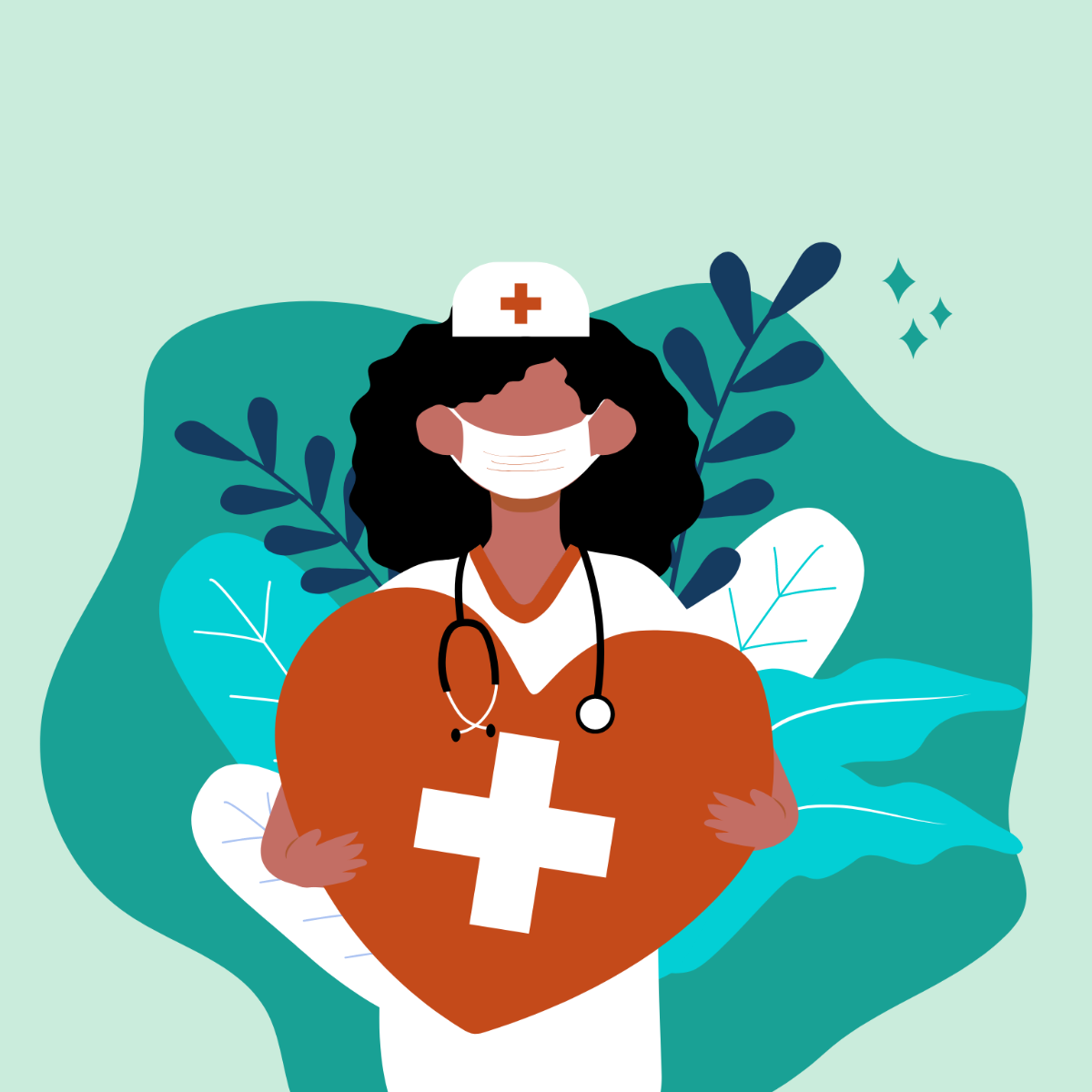 Free Happy National Nurses Day Illustration Template