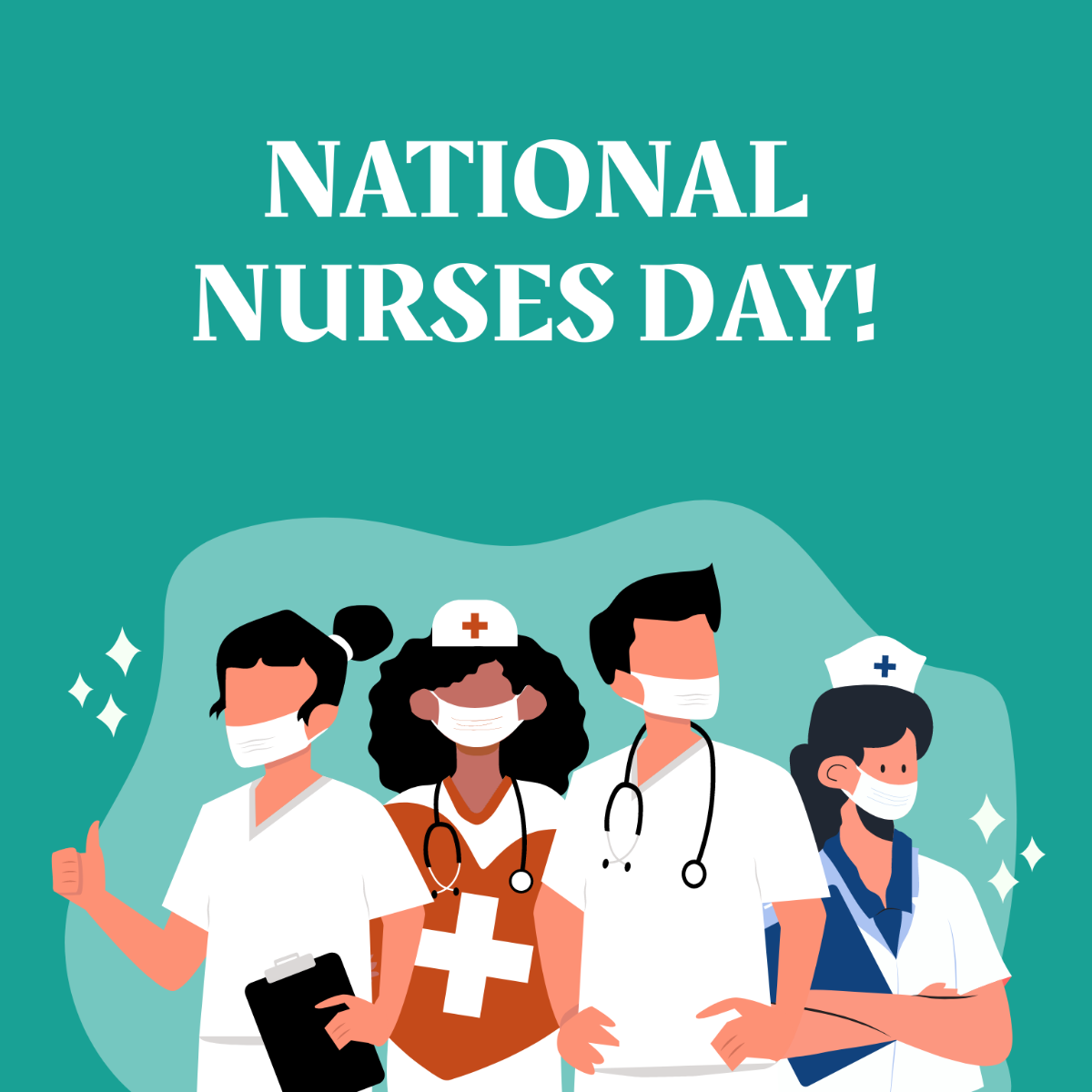 National Nurses Day Celebration Vector Template