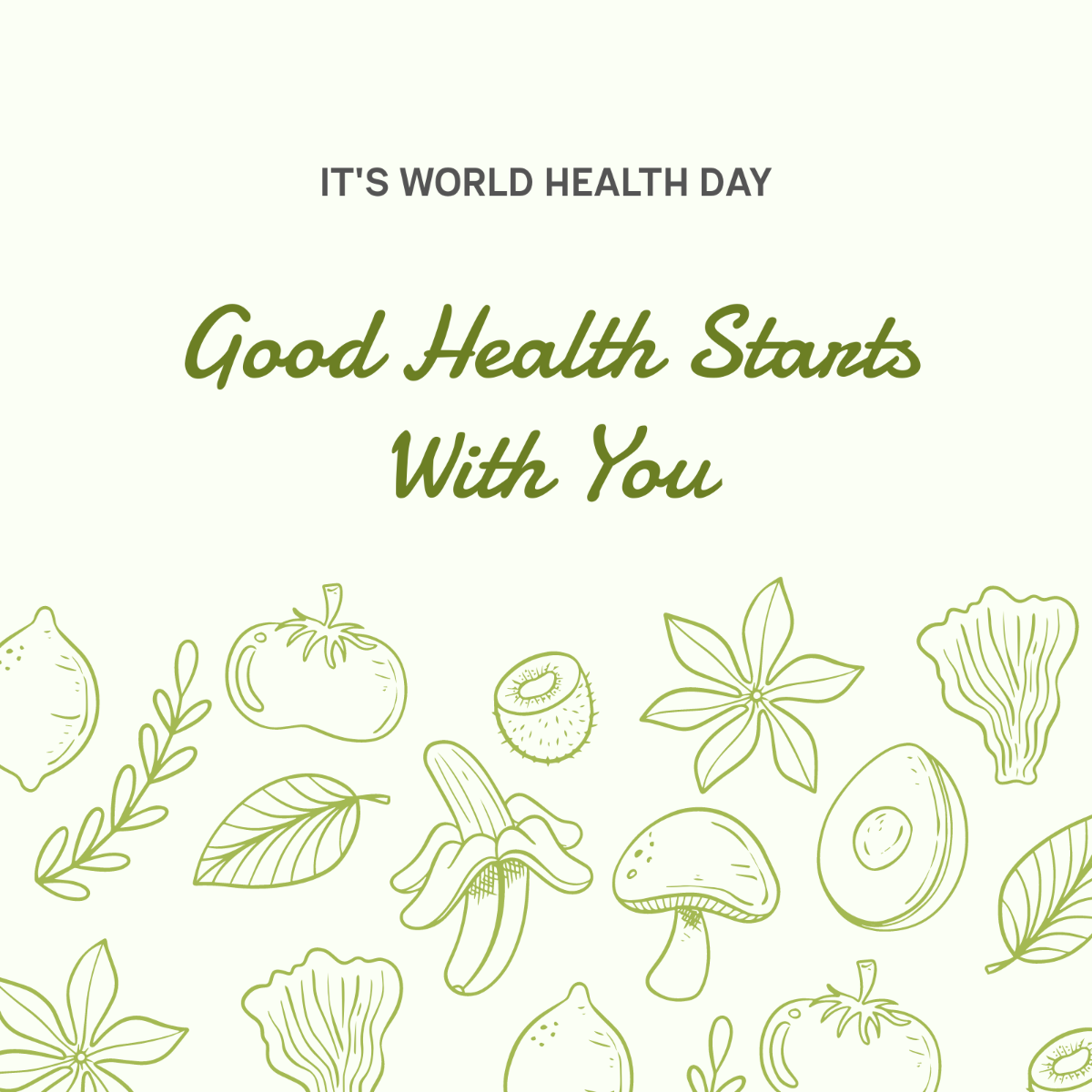 World Health Day Whatsapp Post Template