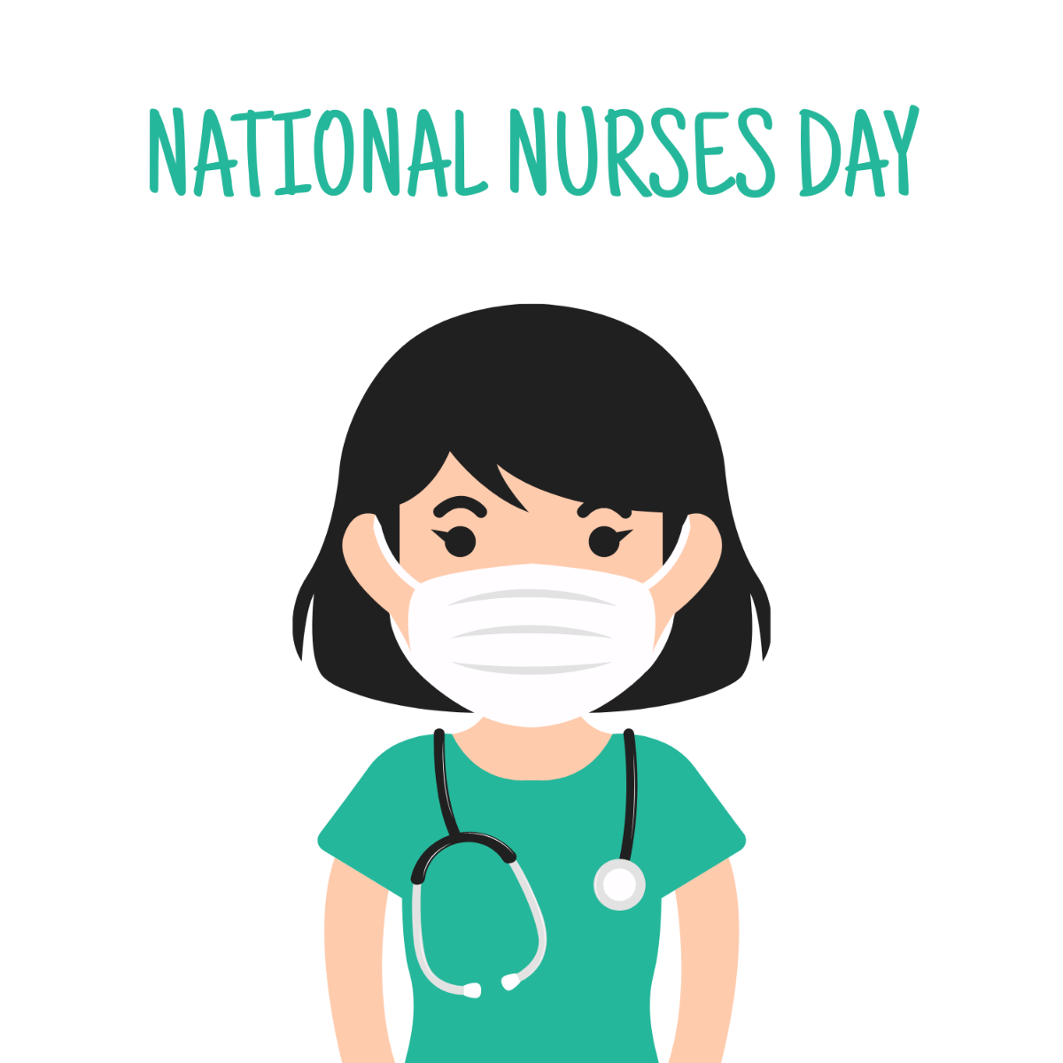 National Nurses Day Clipart Vector Template