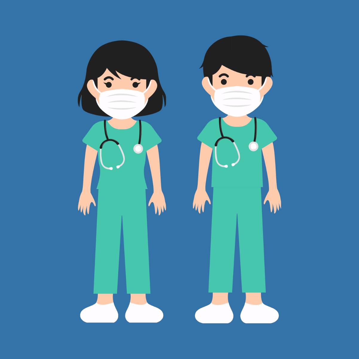 National Nurses Day Cartoon Vector Template