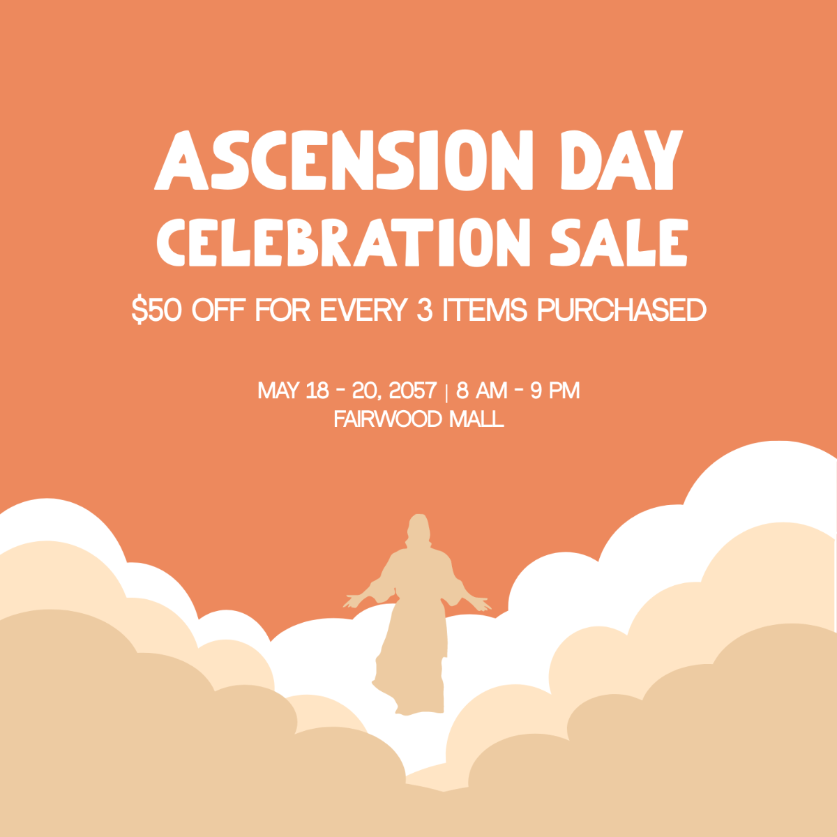 Ascension Day Poster Vector