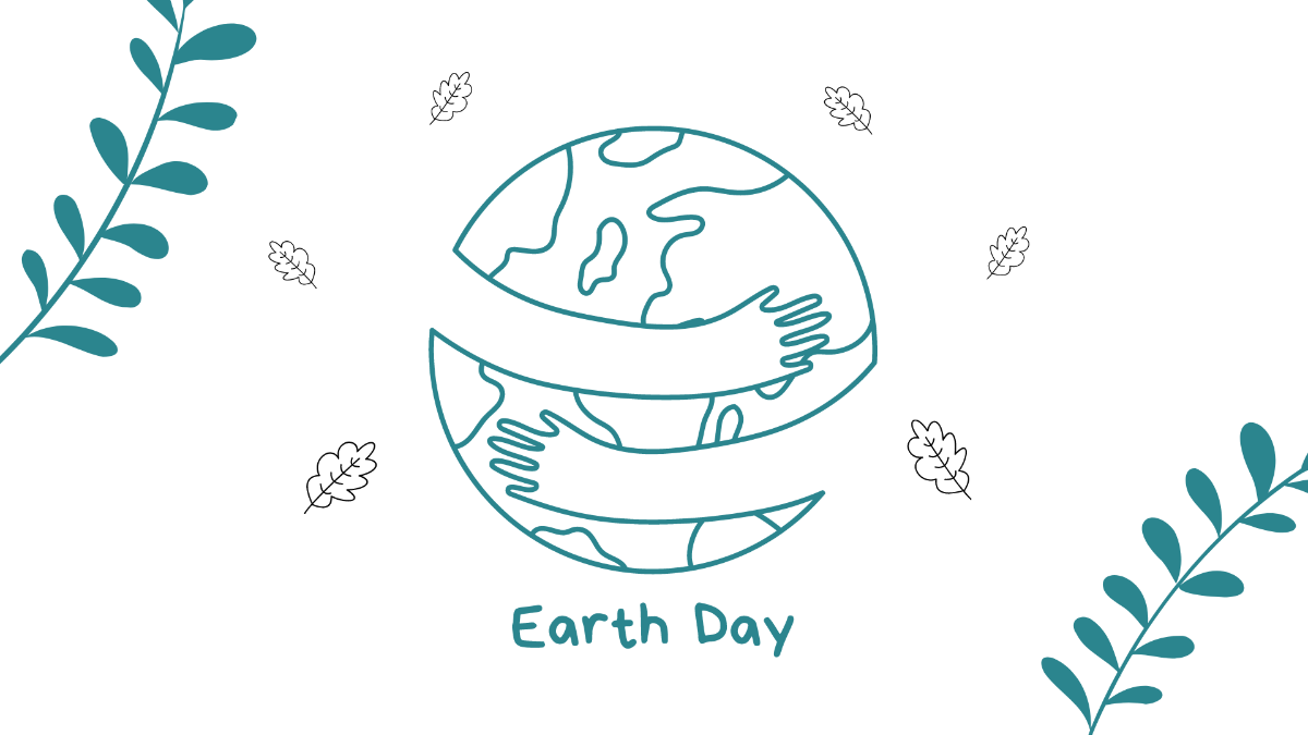 Earth Day Drawing Background Template