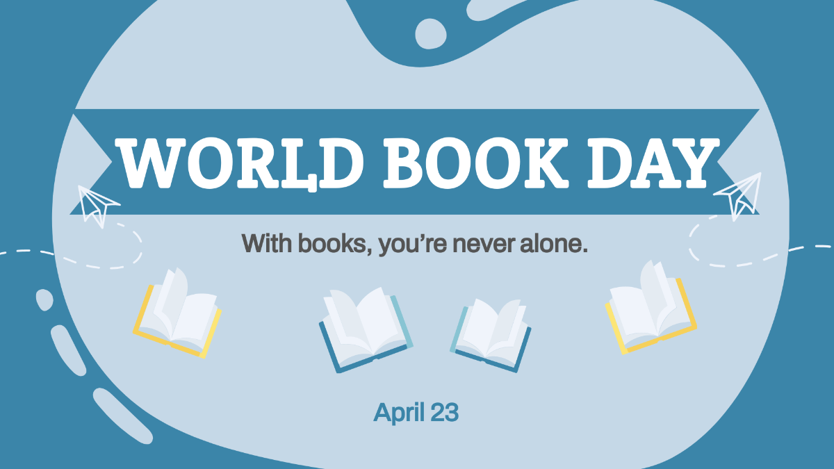 Free World Book Day Flyer Background Template