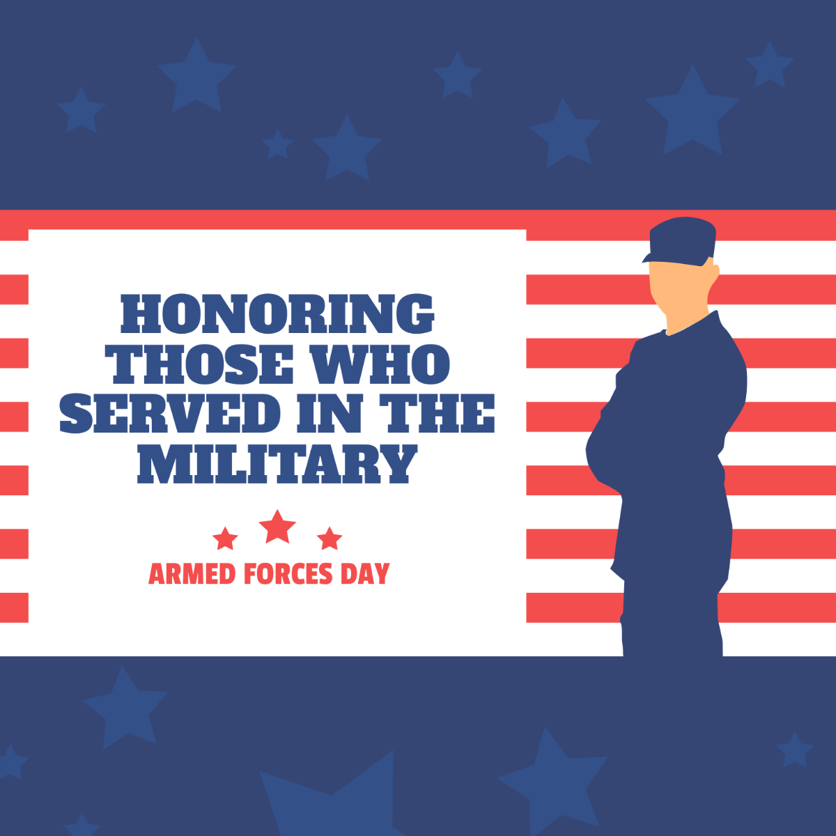 Free Armed Forces Day Wishes Vector Template
