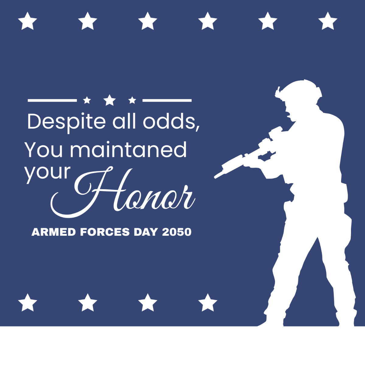 Armed Forces Day Quote Vector Template