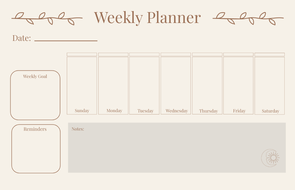 Free Designer Weekly Desk Pad Planner Template
